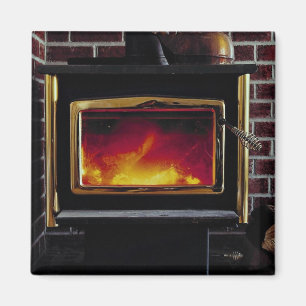 Wood stove magnet