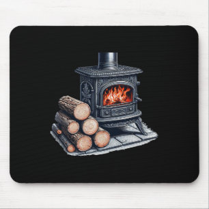 Wood Stove Mouse Pad