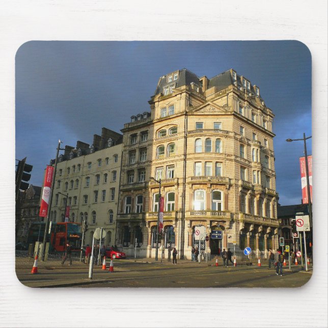 Wood Street, Cardiff, Wales Mouse Pad (Front)