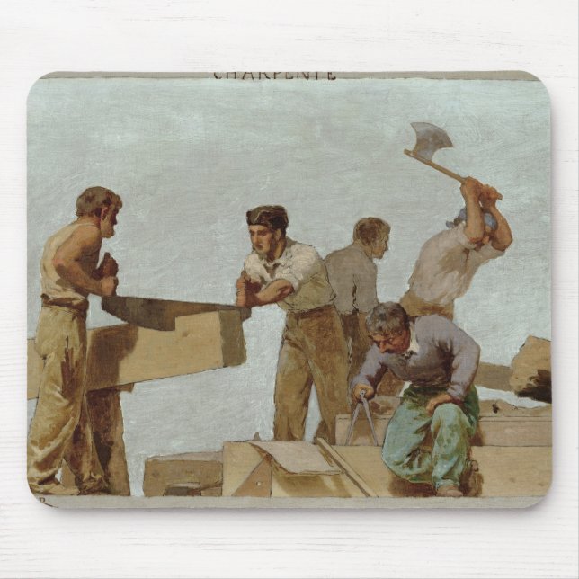 Wood Structure Mouse Pad (Front)