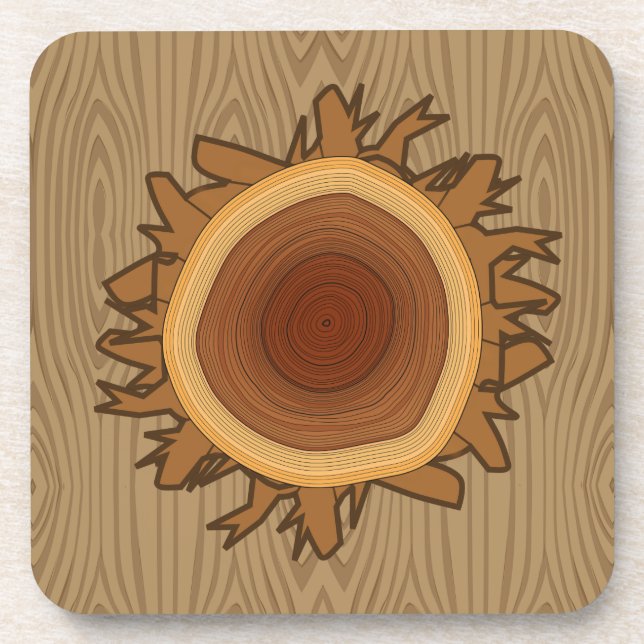 Wood Stump Coaster (Front)
