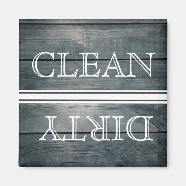 Wood Style Dishwasher Magnet Clean & Dirty (Front)