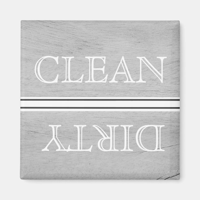 Wood Style Dishwasher Magnet Clean & Dirty (Front)
