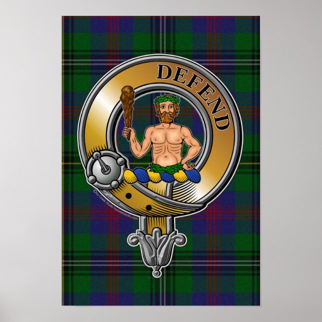 Wood Tartan & Badge Poster (Front)