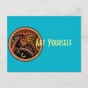 Wood Tattoo Postcard