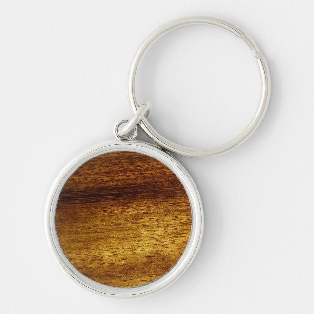 Wood teak key ring (Front)