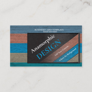 Wood Texture Anamorphic Unique Business Card