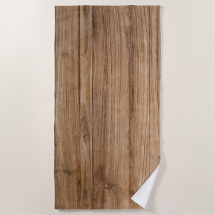 Wood Texture Beach Towel