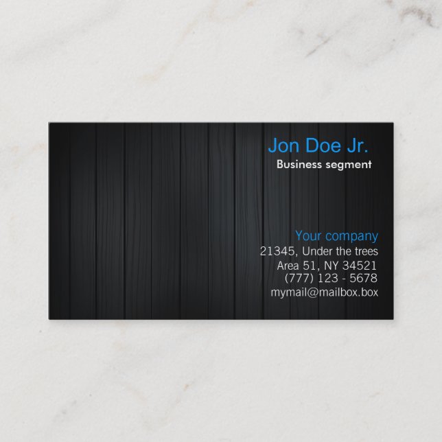 Wood texture business card (Front)