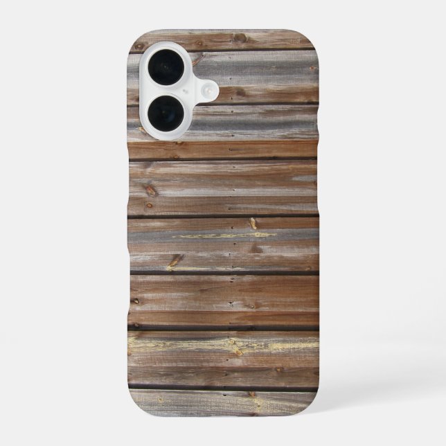 Wood Texture Cool Unique iPhone 16 Case (Back)