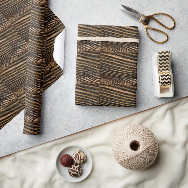 Wood Texture Cool Unique Wrapping Paper (Crafts)