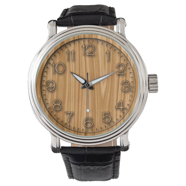Wood Texture Design Watch (Front)