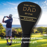 Wood Texture Look Best Dad by Par Name  Golf Head Cover<br><div class="desc">Can't miss that this one is for the BEST DAD by Par -- a customised version with his Name for golfers in stylish black with DAD in a wood textured font. A special gift idea for him. Could also be a perfect holiday or retirement gift idea. if you need any...</div>