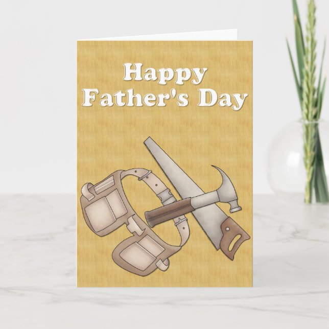 Wood & Tool Belt - Happy Father's Day Card (Front)