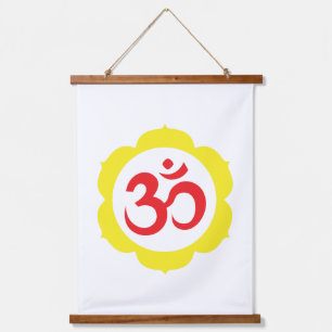 Wood Topped Wall Tapestry