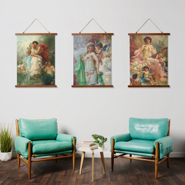 Wood Topped Wall Tapestry (Living Room)