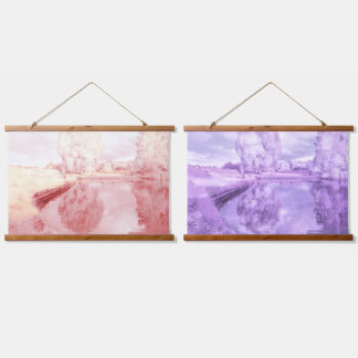 Wood Topped Wall Tapestry