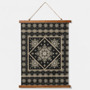 Wood Topped Wall Tapestry