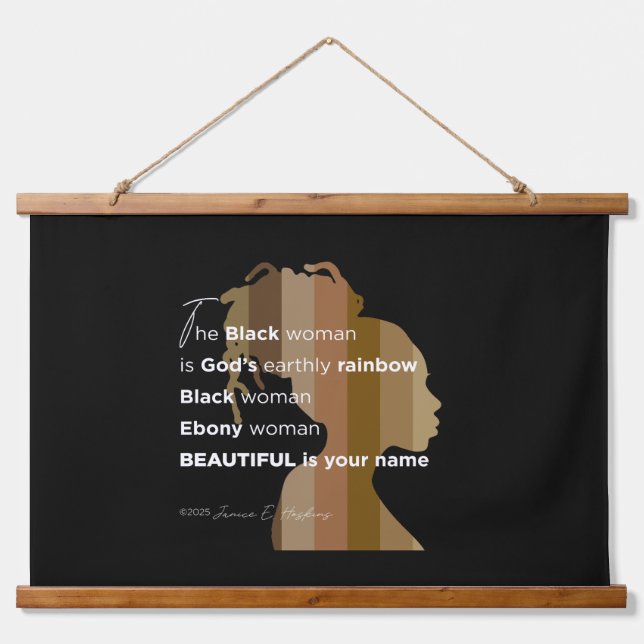 Wood Topped Wall Tapestry (Front)