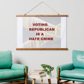 Wood Topped Wall Tapestry