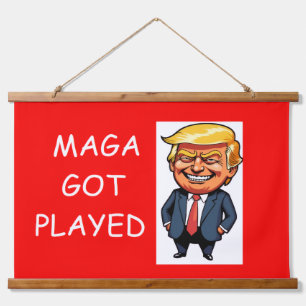 Wood Topped Wall Tapestry