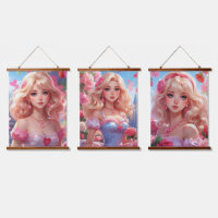 Wood Topped Wall Tapestry