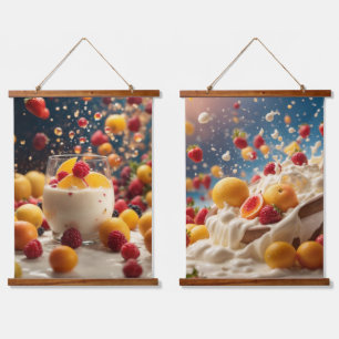 Wood Topped Wall Tapestry