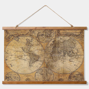 Wood Topped Wall Tapestry