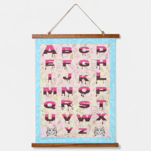 Wood Topped Wall Tapestry