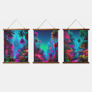 Wood Topped Wall Tapestry