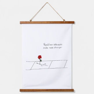 Wood Topped Wall Tapestry