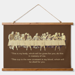 Wood Topped Wall Tapestry