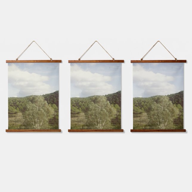Wood Topped Wall Tapestry (Triple)