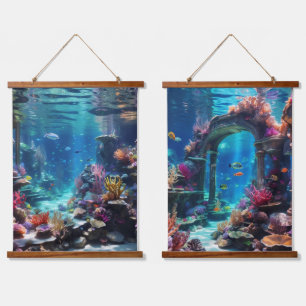 Wood Topped Wall Tapestry