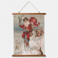 Wood Topped Wall Tapestry