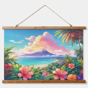 Wood Topped Wall Tapestry