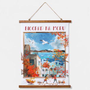 Wood Topped Wall Tapestry - Biograd na Moru 2