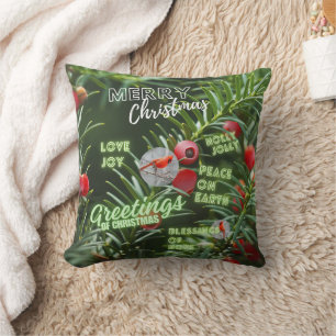 Wood Topped Wall Tapestry Cushion
