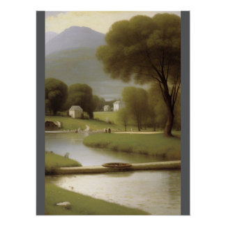 Wood Topped Wall Tapestry Poster