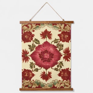 Wood Topped Wall Tapestry Whimsical Dragon & Water