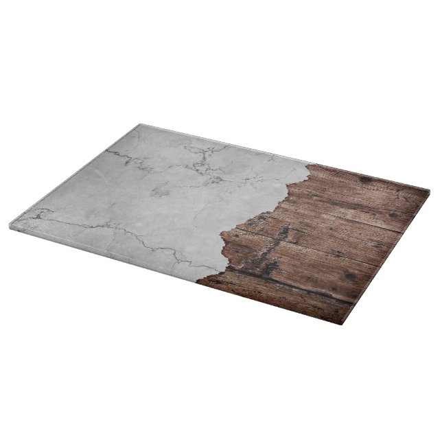 Wood torn and white marble cutting board (Corner)