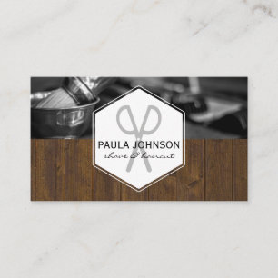 Wood Trim Barbershop Business Card