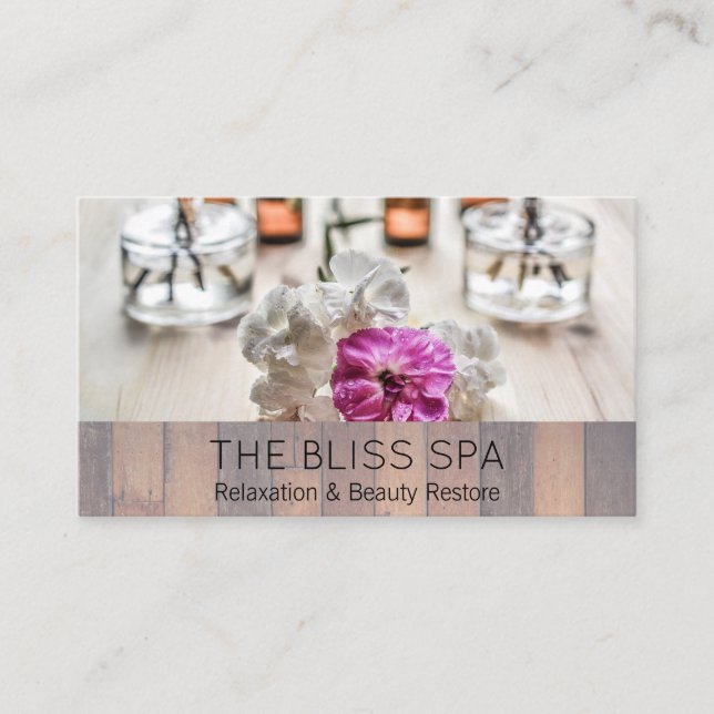 Wood Trim | Salon Spa Business Card (Front)