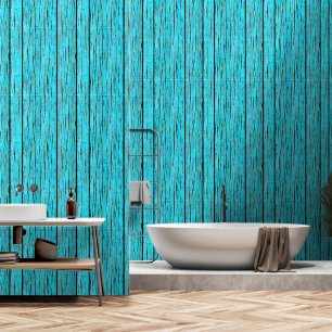 Wood turquoise distressed rustic country beach wallpaper