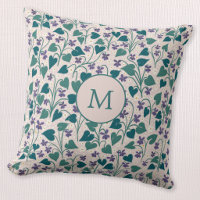 Wood Violet Anemone Flower Botanical Monogram