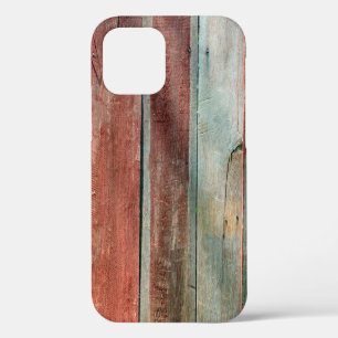 wood wall in vintage colorabstract,aged,background iPhone 12 case