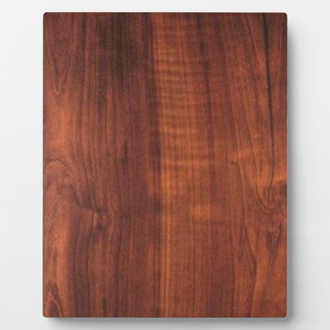 Wood WALNUT finish BUY BLANK Blanc Blanche + TEXT Plaque (Front)