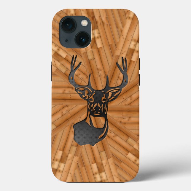 Wood - White Tail Buck Deer Case-Mate iPhone Case (Back)