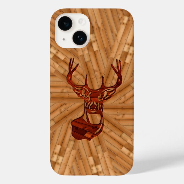 Wood - White Tail Buck Deer  Case-Mate iPhone Case (Back)