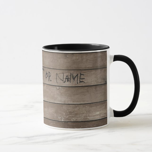 Wood with Engraved Name Mug (Right)